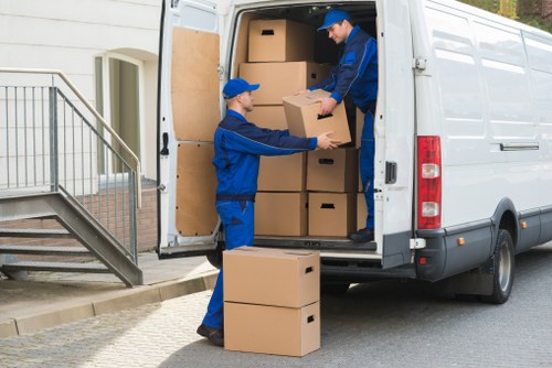 Removal team planning a house move in Cudham village