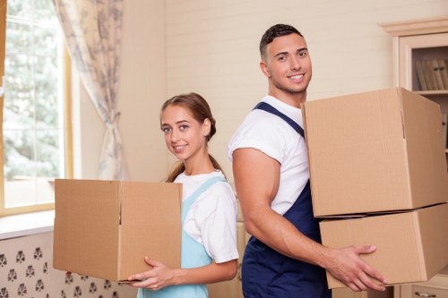 Local removals team planning access for a Cudham commercial move