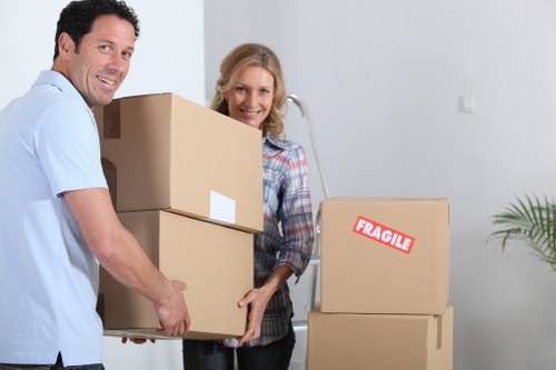 Removal company planning a local move with narrow-road access